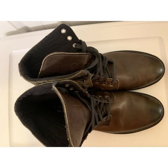 Franco Fortini Men’s Sz 12 Ankle Boots Mate 2 Laces Brown Leather‎ - Picture 7 of 10